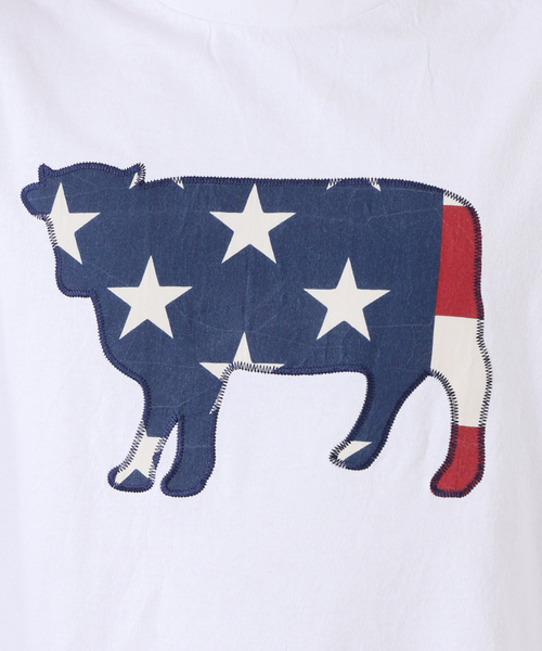 JOURNAL STANDARD（ジャーナルスタンダード）の「TAKE IT TAKE STORE COW Tシャツ（Tシャツ/カットソー・メンズ・ホワイト/ネイビー・LARGE/MEDIUM）」の12枚目の写真