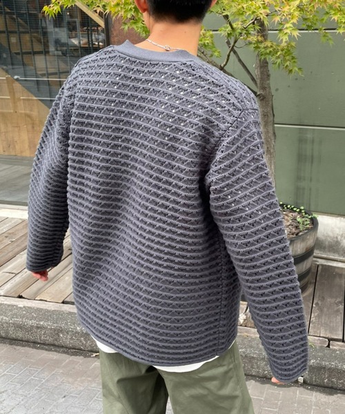 CIAOPANIC（チャオパニック）の「かぎ針カーディガン（カーディガン/ボレロ・メンズ・ブラック/ブラウン/グレー・MEDIUM/LARGE）」の7枚目の写真