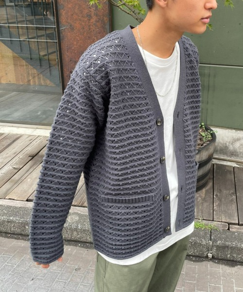 CIAOPANIC（チャオパニック）の「かぎ針カーディガン（カーディガン/ボレロ・メンズ・ブラック/ブラウン/グレー・MEDIUM/LARGE）」の6枚目の写真