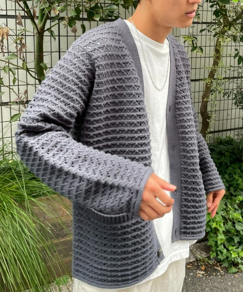 CIAOPANIC（チャオパニック）の「かぎ針カーディガン（カーディガン/ボレロ・メンズ・ブラック/ブラウン/グレー・MEDIUM/LARGE）」の21枚目の写真