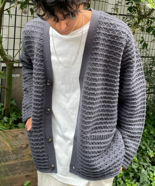 CIAOPANIC（チャオパニック）の「かぎ針カーディガン（カーディガン/ボレロ・メンズ・ブラック/ブラウン/グレー・MEDIUM/LARGE）」の22枚目の写真
