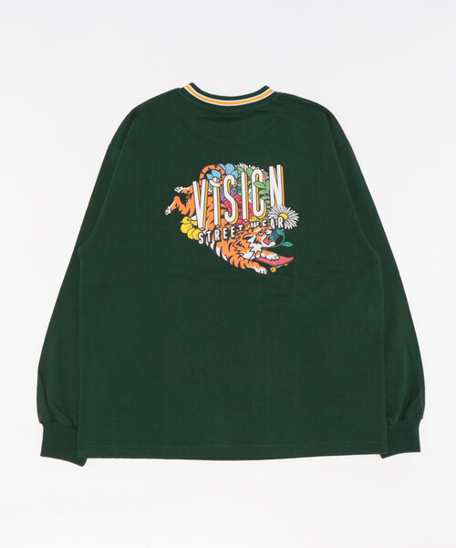 VISION STREET WEAR(ヴィジョンストリートウェア)の「【VISION STREET】ストリートプリントロンT(Tシャツ/カットソー・メンズ・ホワイト/グリーン・S/M/L/XL)」の4枚目の写真