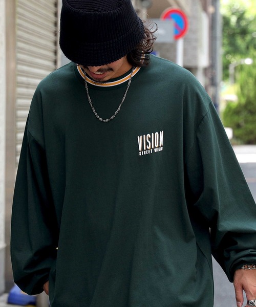 VISION STREET WEAR(ヴィジョンストリートウェア)の「【VISION STREET】ストリートプリントロンT(Tシャツ/カットソー・メンズ・ホワイト/グリーン・S/M/L/XL)」の6枚目の写真