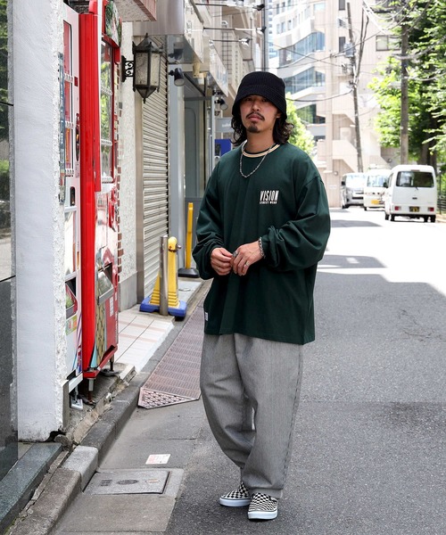 VISION STREET WEAR(ヴィジョンストリートウェア)の「【VISION STREET】ストリートプリントロンT(Tシャツ/カットソー・メンズ・ホワイト/グリーン・S/M/L/XL)」の7枚目の写真