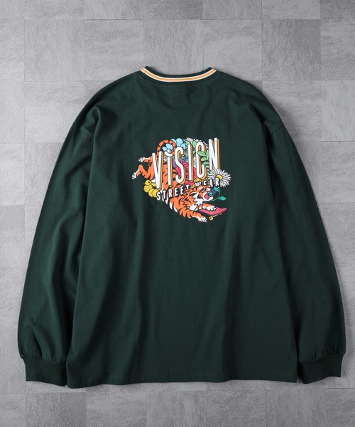 VISION STREET WEAR(ヴィジョンストリートウェア)の「【VISION STREET】ストリートプリントロンT(Tシャツ/カットソー・メンズ・ホワイト/グリーン・S/M/L/XL)」の9枚目の写真