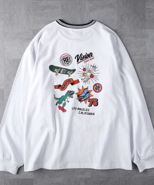 VISION STREET WEAR(ヴィジョンストリートウェア)の「【VISION STREET】ストリートプリントロンT(Tシャツ/カットソー・メンズ・ホワイト/グリーン・S/M/L/XL)」の22枚目の写真