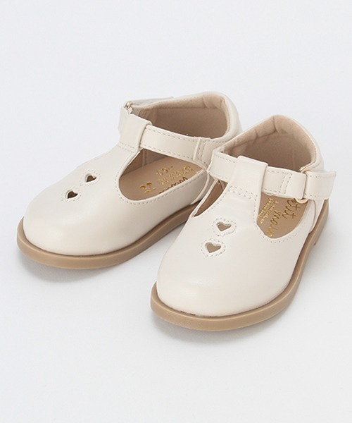 petit main（プティマイン）の「ミニハートフェイクレザーシューズ（その他シューズ・キッズ・シルバー/キナリ/モカ・19cm/15cm/14cm/16cm/17cm/18cm）」の2枚目の写真