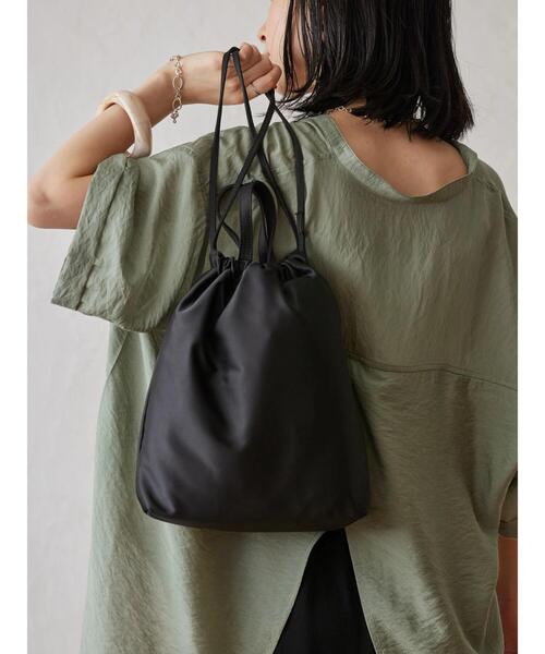 AMERICAN HOLIC（アメリカンホリック）の「パターンベルト巾着ショルダーバック（ショルダーバッグ・レディース・ベージュ/ボルドー/ブラック・FREE）」の7枚目の写真