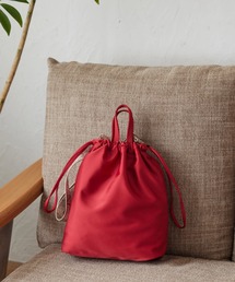 パターンベルト巾着ショルダーバック