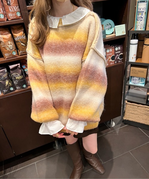 Ambre Ciel(アンブルシエル)の「フリル襟シャツ/【WEB/EC限定商品】(シャツ/ブラウス・レディース・ブラック/オフホワイト・FREE)」の8枚目の写真