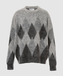 Argyle Mohair Pullover Knit