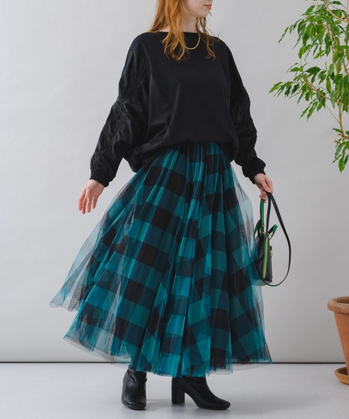 ROSIEE（ロージー）の「ROSIEE ブロックチェックチュールスカート（スカート・レディース・パープル/グレー/ブルー・FREE）」の16枚目の写真