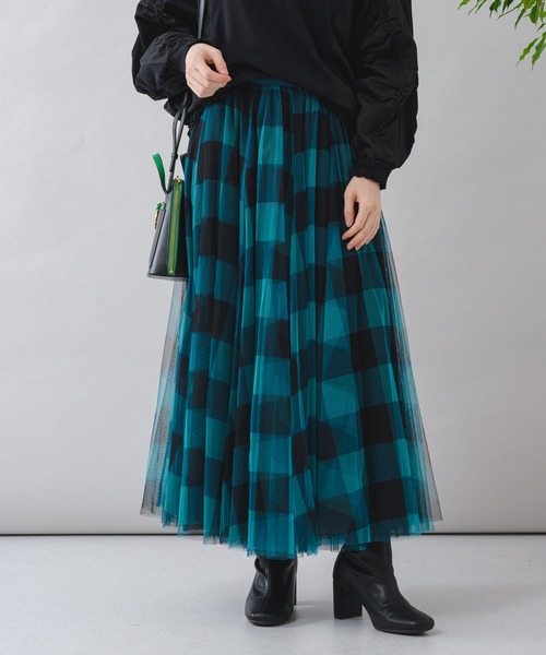 ROSIEE（ロージー）の「ROSIEE ブロックチェックチュールスカート（スカート・レディース・パープル/グレー/ブルー・FREE）」の19枚目の写真
