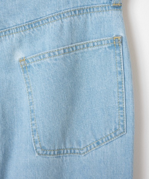WEGO（ウィゴー）の「WEGO/ウエストフィットワイドストレートパンツ（デニムパンツ・レディース・ライトインディゴブルー・SMALL/MEDIUM/LARGE）」の3枚目の写真
