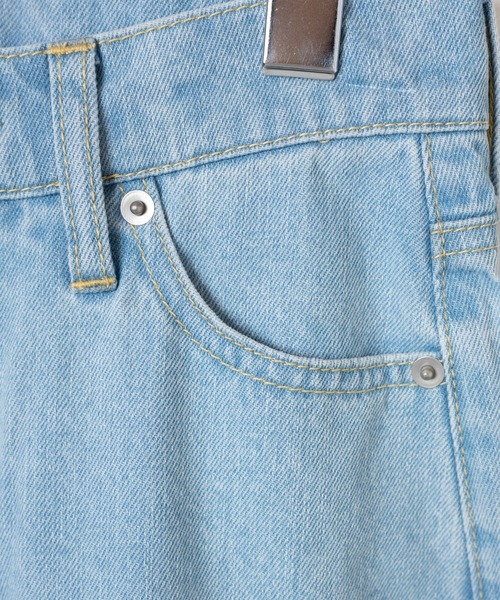 WEGO（ウィゴー）の「WEGO/ウエストフィットワイドストレートパンツ（デニムパンツ・レディース・ライトインディゴブルー・SMALL/MEDIUM/LARGE）」の9枚目の写真