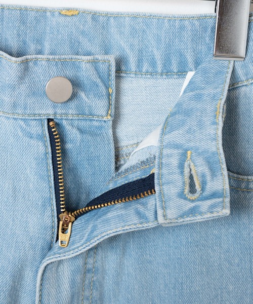 WEGO（ウィゴー）の「WEGO/ウエストフィットワイドストレートパンツ（デニムパンツ・レディース・ライトインディゴブルー・SMALL/MEDIUM/LARGE）」の8枚目の写真