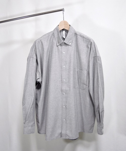 おしゃれスタ(オシャレスタ)の「オックス ボタンダウン 長袖ビッグシャツ【IR】(シャツ/ブラウス・メンズ・ホワイト/ブラック/ネイビー/グレー/サックスブルー/イエロー・M/L/XL)」の3枚目の写真