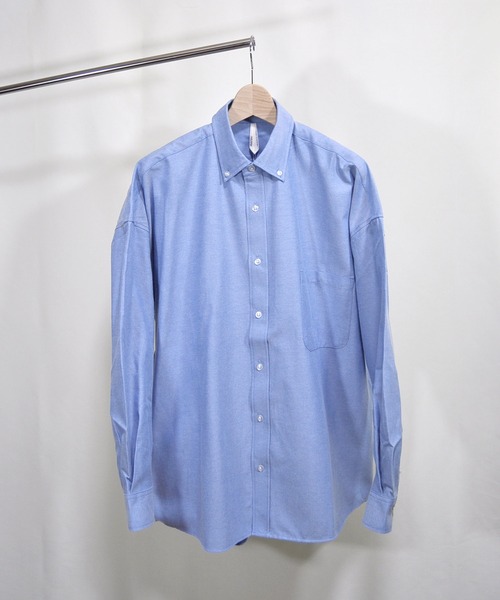 おしゃれスタ(オシャレスタ)の「オックス ボタンダウン 長袖ビッグシャツ【IR】(シャツ/ブラウス・メンズ・ホワイト/ブラック/ネイビー/グレー/サックスブルー/イエロー・M/L/XL)」の5枚目の写真