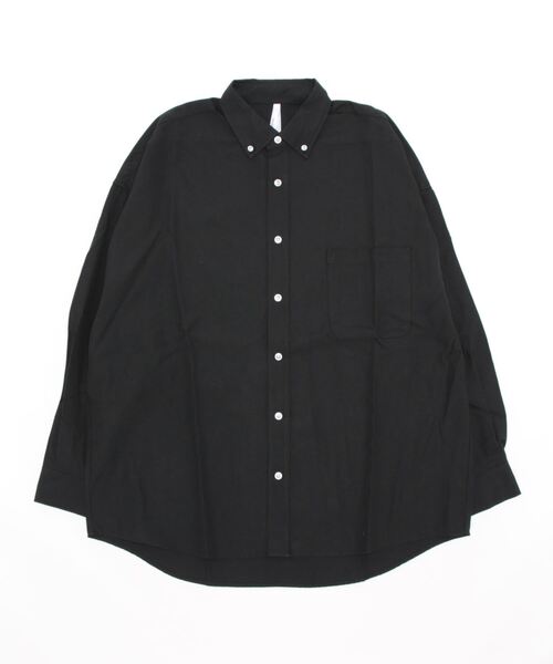 おしゃれスタ(オシャレスタ)の「オックス ボタンダウン 長袖ビッグシャツ【IR】(シャツ/ブラウス・メンズ・ホワイト/ブラック/ネイビー/グレー/サックスブルー/イエロー・M/L/XL)」の10枚目の写真