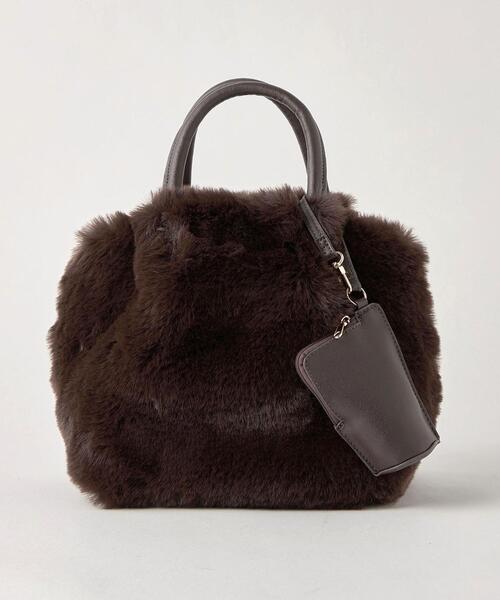 GREEN LABEL RELAXING トートバッグ ダークブラウン green label relaxing トートバッグ シボ レザーライク ジップ