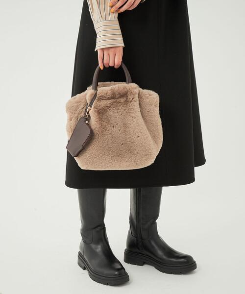 GREEN LABEL RELAXING トートバッグ ダークブラウン green label relaxing トートバッグ シボ レザーライク ジップ