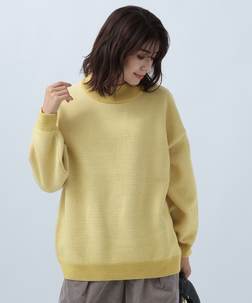 BAYFLOW(ベイフロー)の「ハイショクモックネックニットプルオーバー(ニット/セーター・レディース・ブラック/イエロー/ブルー・FREE)」の6枚目の写真