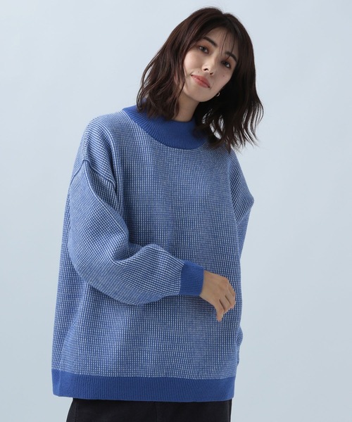 BAYFLOW(ベイフロー)の「ハイショクモックネックニットプルオーバー(ニット/セーター・レディース・ブラック/イエロー/ブルー・FREE)」の9枚目の写真
