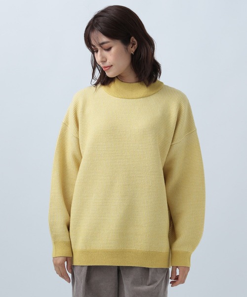 BAYFLOW(ベイフロー)の「ハイショクモックネックニットプルオーバー(ニット/セーター・レディース・ブラック/イエロー/ブルー・FREE)」の10枚目の写真