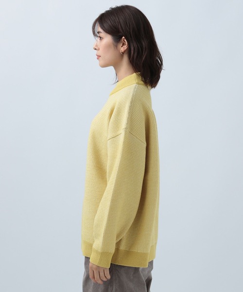 BAYFLOW(ベイフロー)の「ハイショクモックネックニットプルオーバー(ニット/セーター・レディース・ブラック/イエロー/ブルー・FREE)」の11枚目の写真