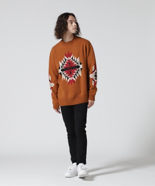 DENHAM（デンハム）の「DENHAM/デンハム/NAVAJO INTARSIA KNIT CW（ニット/セーター・メンズ・ブラウン・L/M/S）」の6枚目の写真