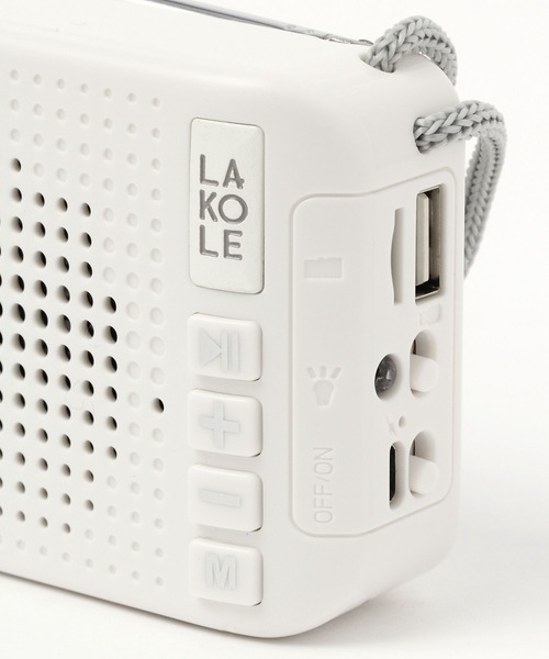 LAKOLE(ラコレ)の「FMラジオ&ワイヤレススピーカー / 347358(スピーカー・レディース・アイボリー/ブラック・FREE)」の4枚目の写真