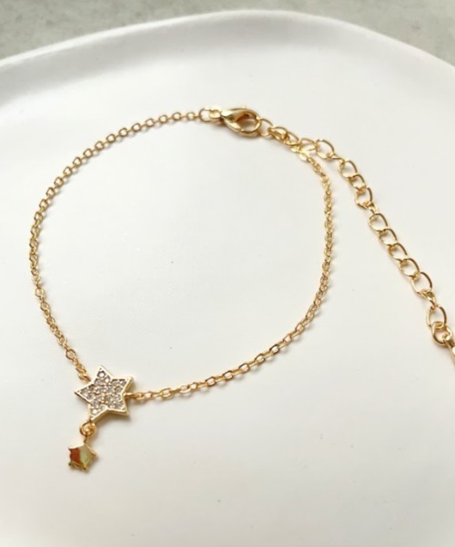 Three Four Time（ｽﾘｰﾌｫｰﾀｲﾑ）の「スターチャームブレスレット（ブレスレット・レディース・シルバー/ゴールド/ピンクゴールド・FREE）」の3枚目の写真
