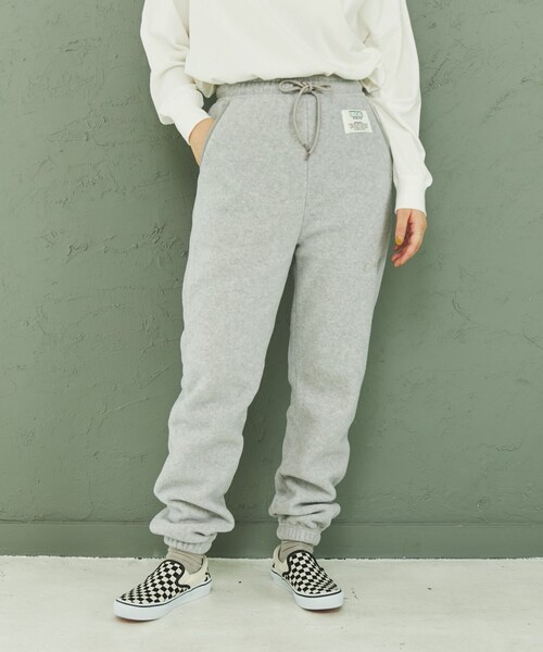 DISCUS ATHLETIC（ディスカス　アスレチック）の「DISCUS ATHLETIC（ディスカス アスレチック）フリースジョガーパンツ（スウェットパンツ・レディース・ダークグリーン/ライトグレー/レンガ・M/L）」の2枚目の写真