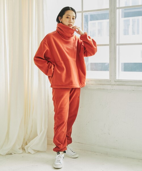 DISCUS ATHLETIC（ディスカス　アスレチック）の「DISCUS ATHLETIC（ディスカス アスレチック）フリースジョガーパンツ（スウェットパンツ・レディース・ダークグリーン/ライトグレー/レンガ・M/L）」の21枚目の写真