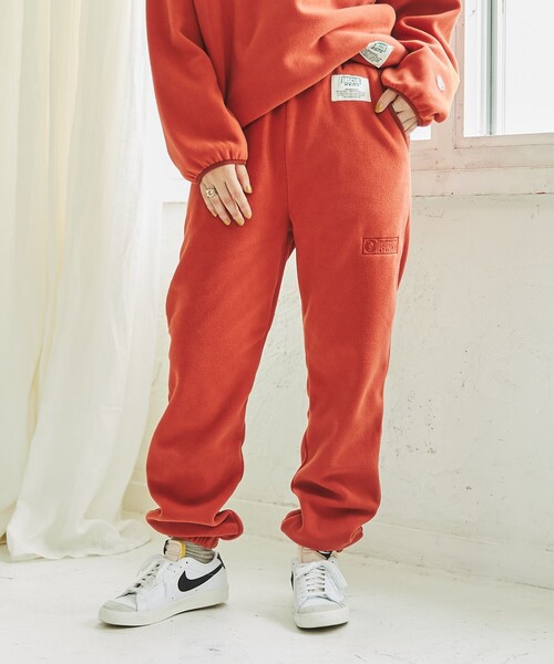 DISCUS ATHLETIC（ディスカス　アスレチック）の「DISCUS ATHLETIC（ディスカス アスレチック）フリースジョガーパンツ（スウェットパンツ・レディース・ダークグリーン/ライトグレー/レンガ・M/L）」の20枚目の写真