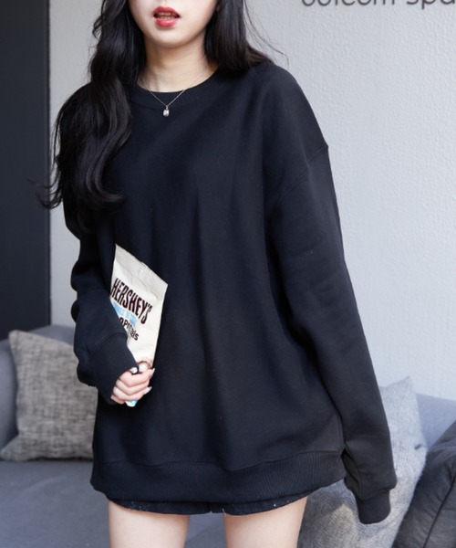 OLUPIC（オルピック）の「OLUPIC/【WEB限定】裏起毛カラーBIGプルオーバー（スウェット・レディース・グリーン系その他/ホワイト/サックスブルー/ライトピンク/ブラック/ベージュ/ライトベージュ・MEDIUM/LARGE）」の17枚目の写真