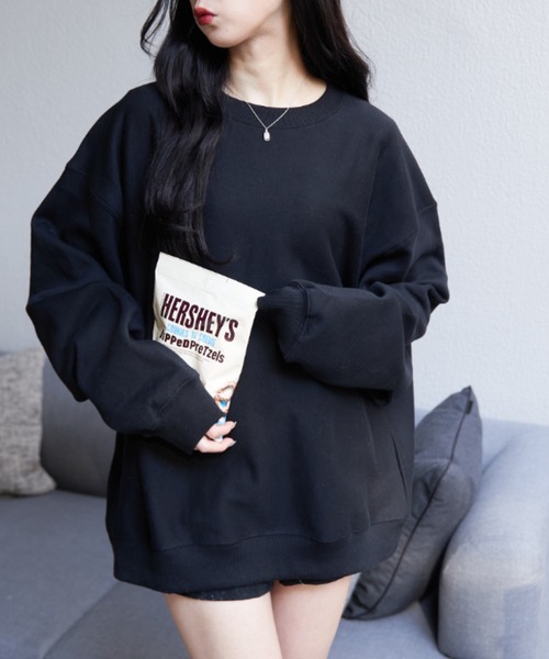 OLUPIC（オルピック）の「OLUPIC/【WEB限定】裏起毛カラーBIGプルオーバー（スウェット・レディース・グリーン系その他/ホワイト/サックスブルー/ライトピンク/ブラック/ベージュ/ライトベージュ・MEDIUM/LARGE）」の19枚目の写真