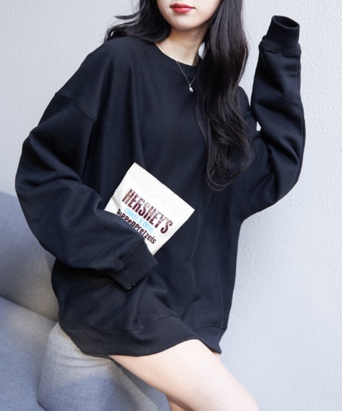 OLUPIC（オルピック）の「OLUPIC/【WEB限定】裏起毛カラーBIGプルオーバー（スウェット・レディース・グリーン系その他/ホワイト/サックスブルー/ライトピンク/ブラック/ベージュ/ライトベージュ・MEDIUM/LARGE）」の20枚目の写真