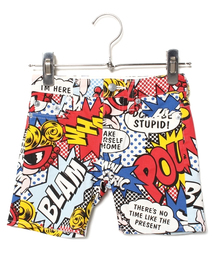 HYSTERIC MINI | DON'T BE “POUM” STUPID! 総柄 ハーフパンツ(ヒザ上丈)(その他パンツ)