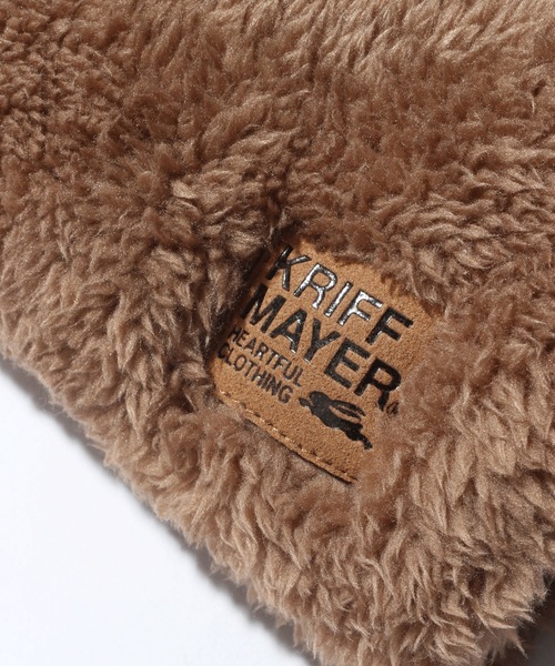 KRIFF MAYER(クリフメイヤー)の「【KRIFF MAYER/クリフメイヤー】モコモコ切り替えマフラー/差し込み/異素材(マフラー・メンズ・ブラウン/マルチ/ブラック/ホワイト系・FREE)」の11枚目の写真