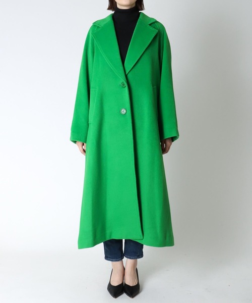 Three Four Time（ｽﾘｰﾌｫｰﾀｲﾑ）の「シングルカラーコート（チェスターコート・レディース・グリーン/イエロー・FREE）」の13枚目の写真