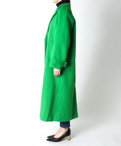 Three Four Time（ｽﾘｰﾌｫｰﾀｲﾑ）の「シングルカラーコート（チェスターコート・レディース・グリーン/イエロー・FREE）」の14枚目の写真