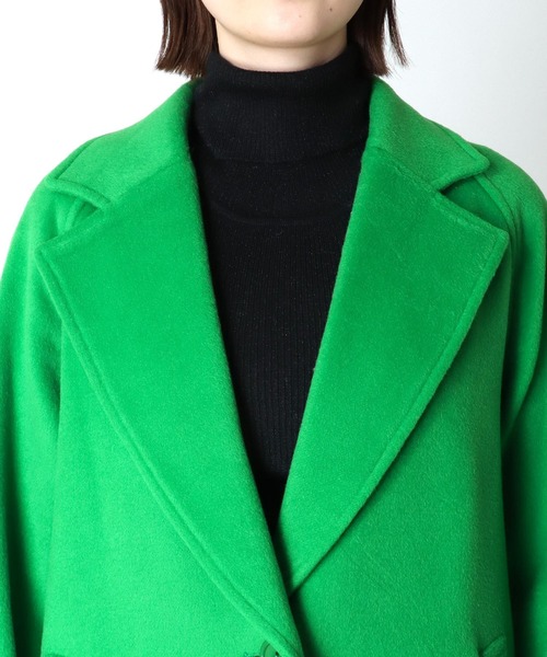 Three Four Time（ｽﾘｰﾌｫｰﾀｲﾑ）の「シングルカラーコート（チェスターコート・レディース・グリーン/イエロー・FREE）」の16枚目の写真