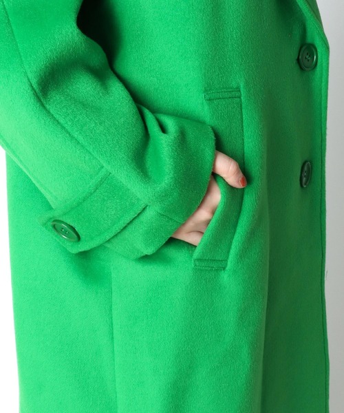 Three Four Time（ｽﾘｰﾌｫｰﾀｲﾑ）の「シングルカラーコート（チェスターコート・レディース・グリーン/イエロー・FREE）」の18枚目の写真