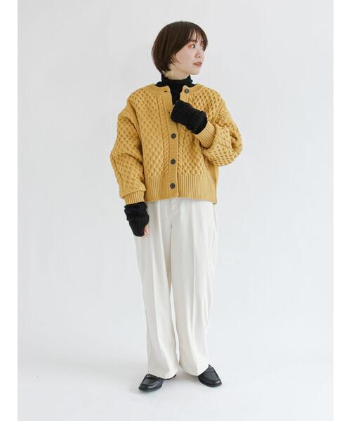 Lugnoncure(ルノンキュール)の「無撚糸ケーブルカーディガン(カーディガン/ボレロ・レディース・オフホワイト/イエロー/ブルー/ブラック・フリ-)」の18枚目の写真