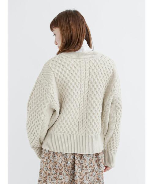 Lugnoncure(ルノンキュール)の「無撚糸ケーブルカーディガン(カーディガン/ボレロ・レディース・オフホワイト/イエロー/ブルー/ブラック・フリ-)」の22枚目の写真