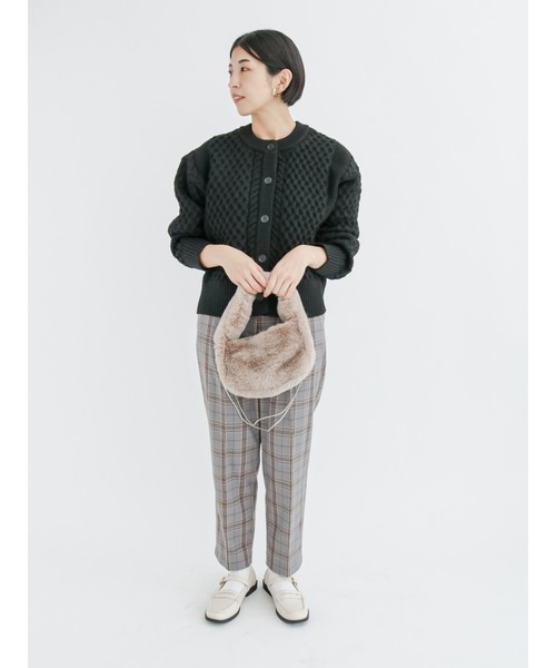 Lugnoncure(ルノンキュール)の「無撚糸ケーブルカーディガン(カーディガン/ボレロ・レディース・オフホワイト/イエロー/ブルー/ブラック・フリ-)」の8枚目の写真