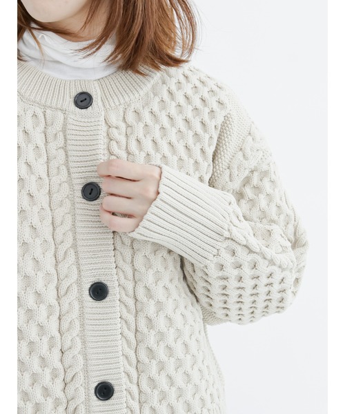 Lugnoncure(ルノンキュール)の「無撚糸ケーブルカーディガン(カーディガン/ボレロ・レディース・オフホワイト/イエロー/ブルー/ブラック・フリ-)」の7枚目の写真