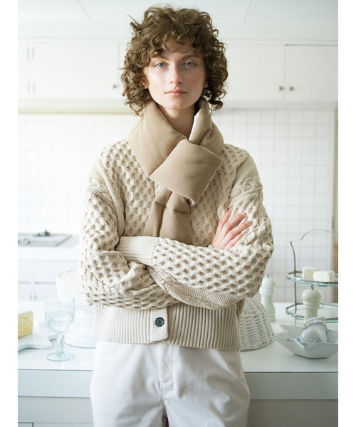 Lugnoncure(ルノンキュール)の「無撚糸ケーブルカーディガン(カーディガン/ボレロ・レディース・オフホワイト/イエロー/ブルー/ブラック・フリ-)」の15枚目の写真