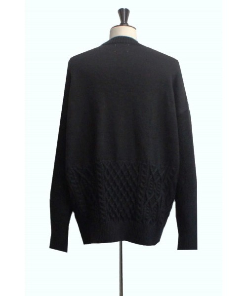 SISE（シセ）の「SISE CREW KNIT（ニット/セーター・メンズ・ブラック・MEDIUM）」の6枚目の写真